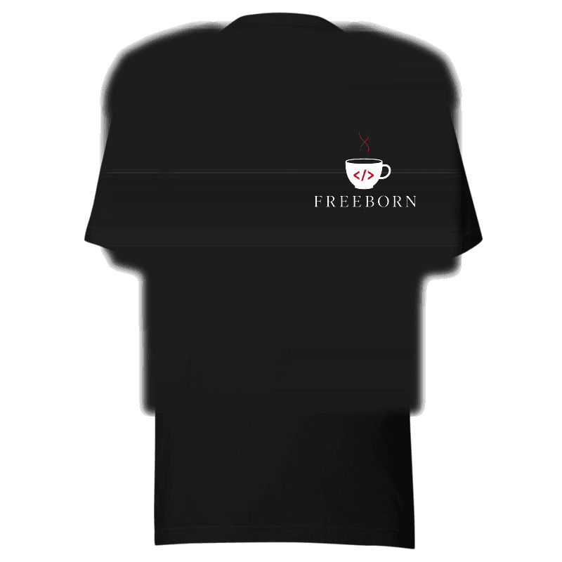 Freeborn Brackets Circuit Unisex Long Tee — Black front