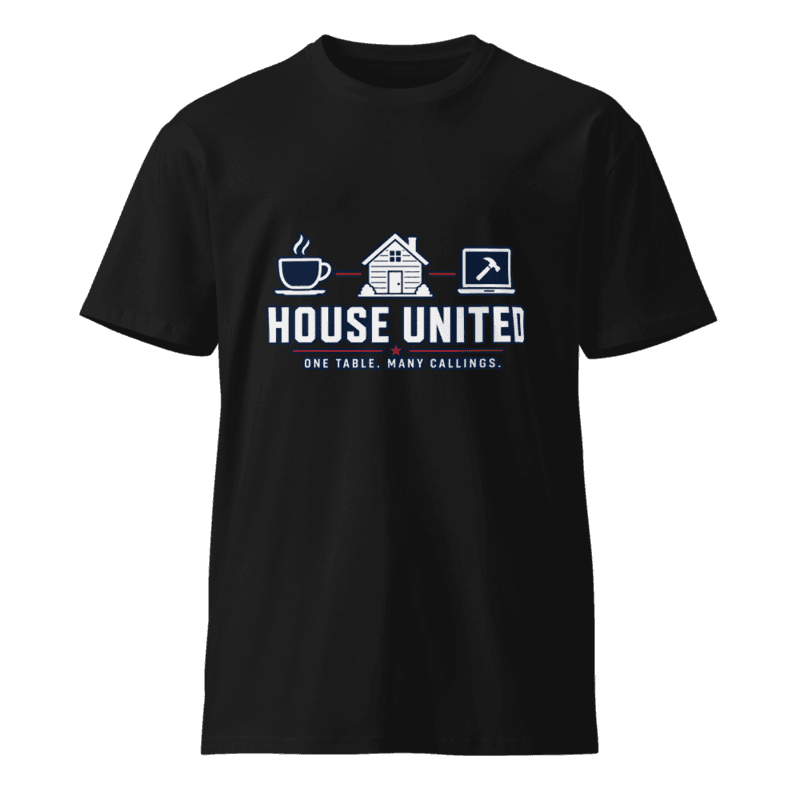 Freeborn House United One Table Unisex Long Tee — Black