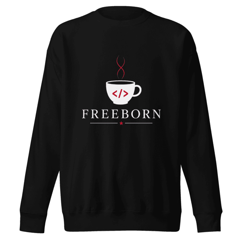Freeborn Logo Unisex Sweatshirt — Black
