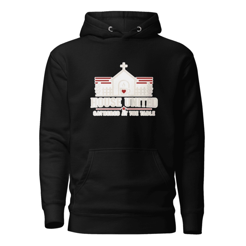 Freeborn House United Gathered at the Table Unisex Hoodie — Black