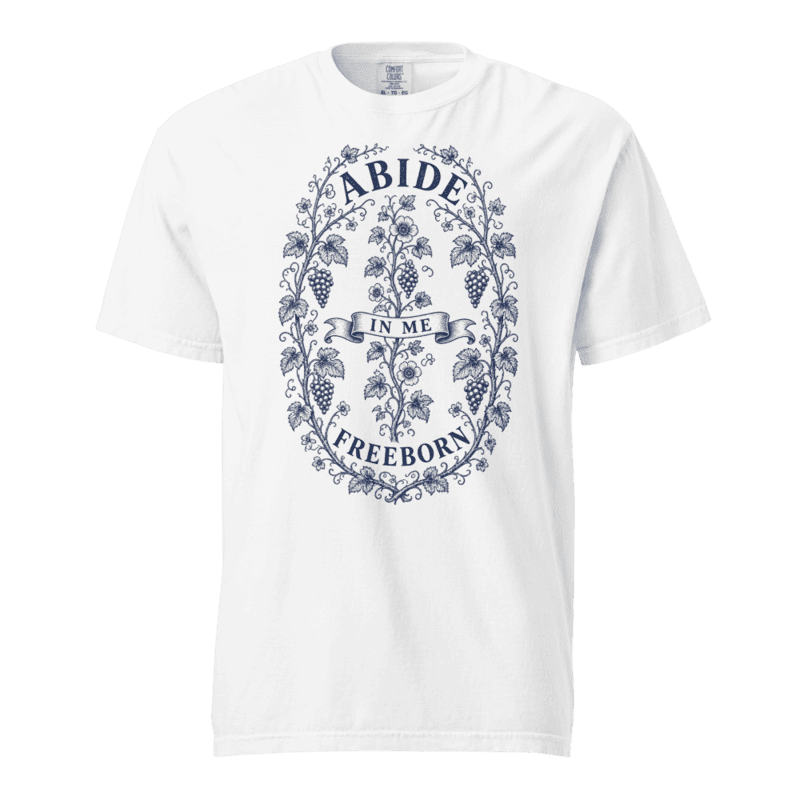 Freeborn Abide in Me Unisex Tee — White