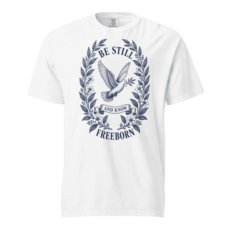 Freeborn Be Still and Know Unisex Tee — White