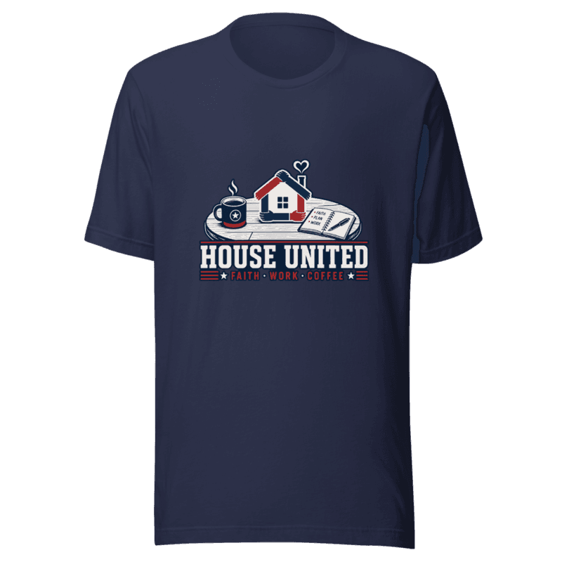 Freeborn House United Faith Work Coffee Unisex Tee