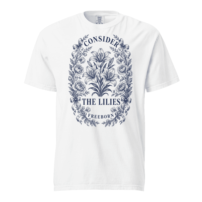 Freeborn Consider the Lilies Unisex Tee — White