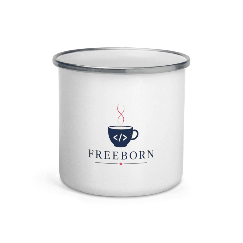 Freeborn Logo Enamel Mug