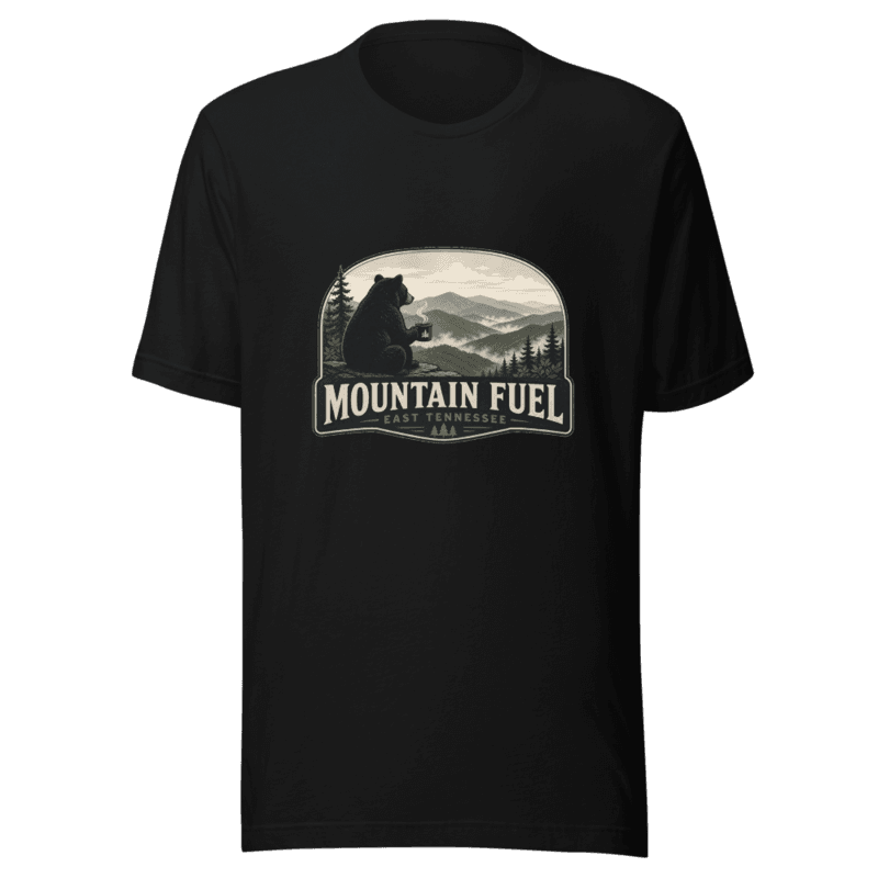 Freeborn Mountain Fuel Unisex Tee — Black