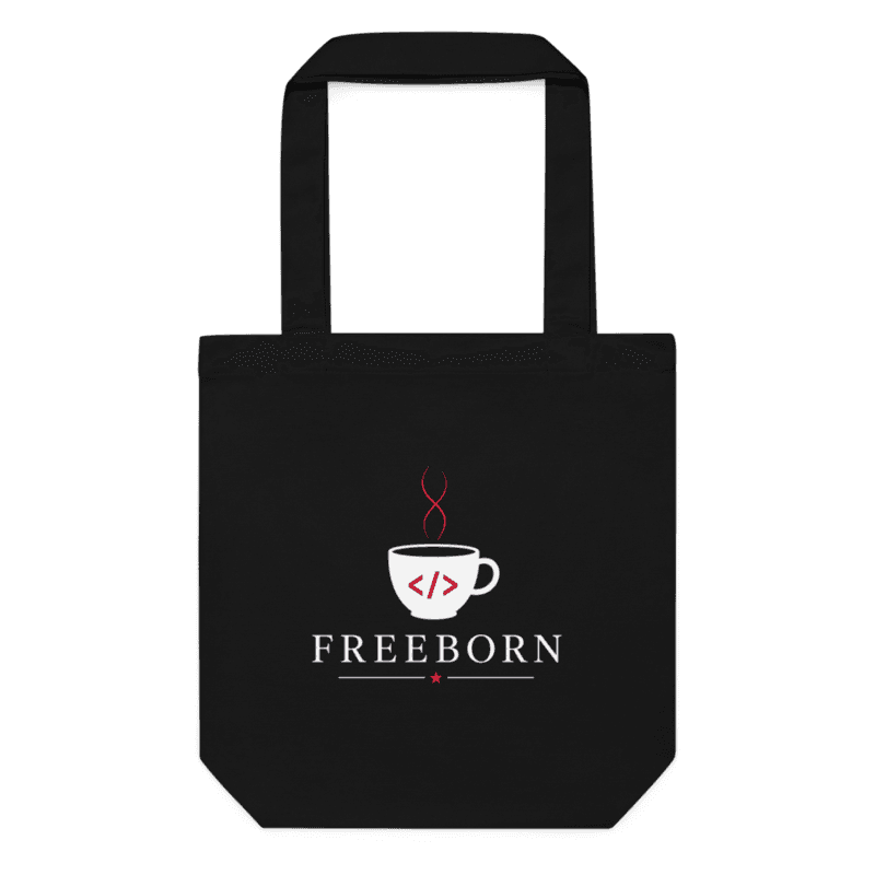 Freeborn Logo Tote — Black