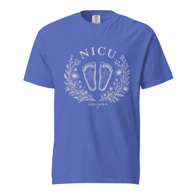 Freeborn Nurse NICU Unisex Tee — Flo Blue