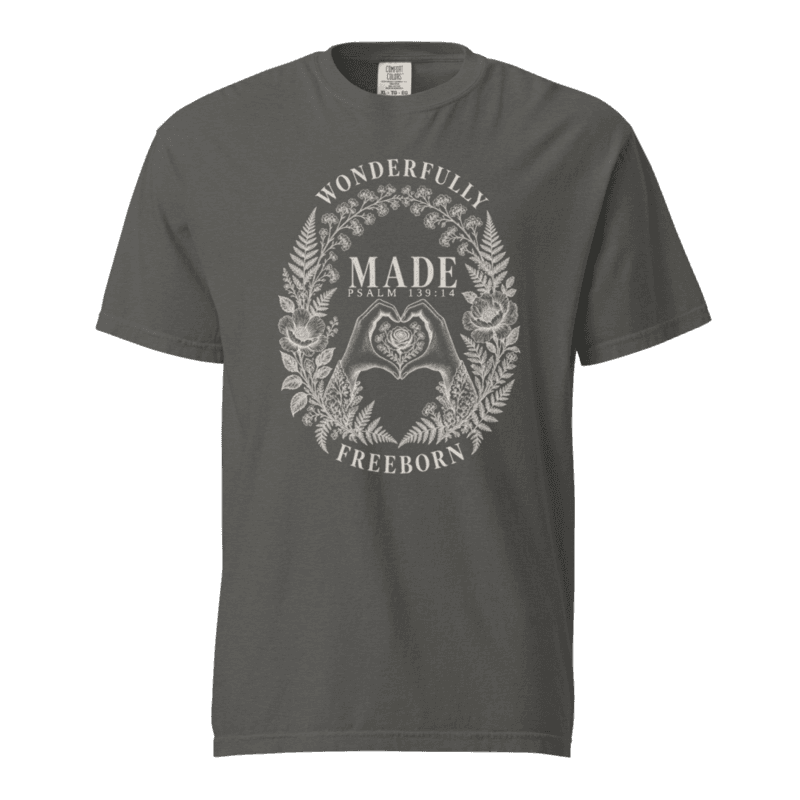 Freeborn Wonderfully Made Unisex Tee — Pepper