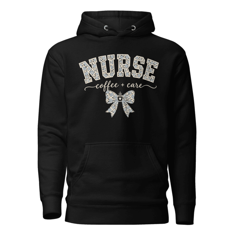 Freeborn Nurse Coffee + Care Unisex Hoodie — Black
