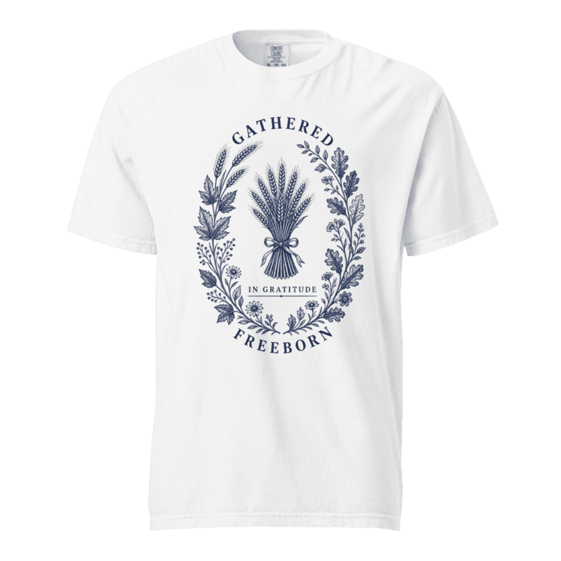 Freeborn Gathered in Gratitude Unisex Tee — White