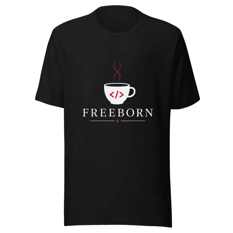 Freeborn Logo Unisex Tee — Black